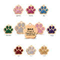 Amazon Nouveau produit Gold Blank Metal Foot Print Dog Tag Wholesale Letching Custom Logo Advertising Custom